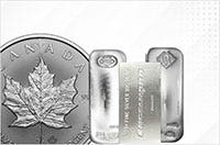 silver bars and silver coins